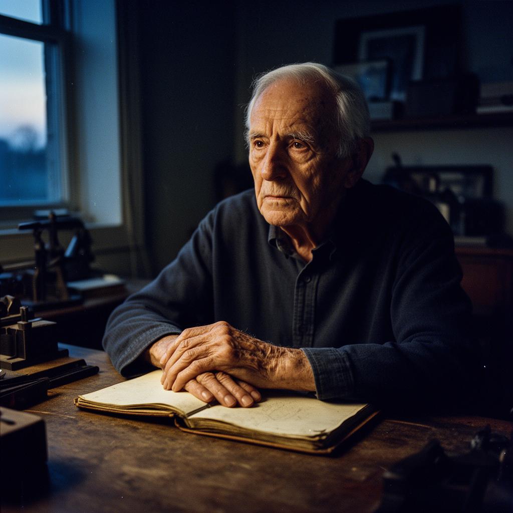Portrait of an older man, the grandfather whose stories were preserved